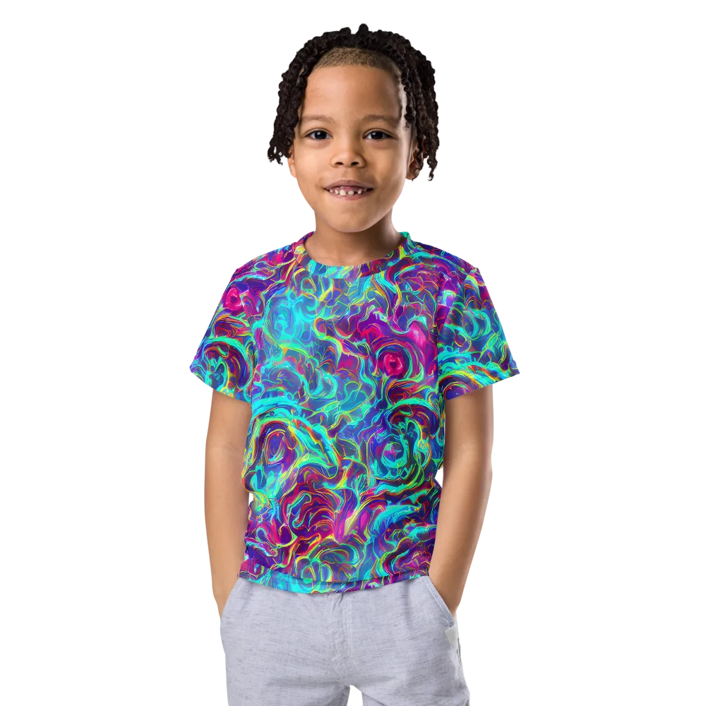 Surreal Riptide on Kids Crew Neck T-Shirt — Front