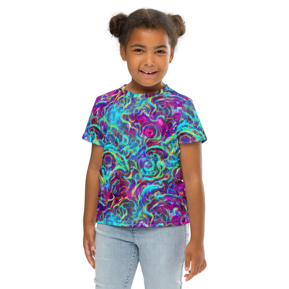 Surreal Riptide on Kids Crew Neck T-Shirt — Front