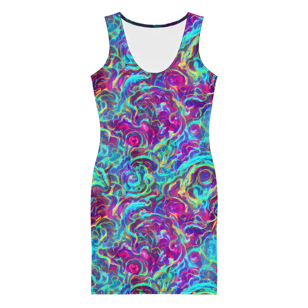 Surreal Riptide on Bodycon Dress — Front