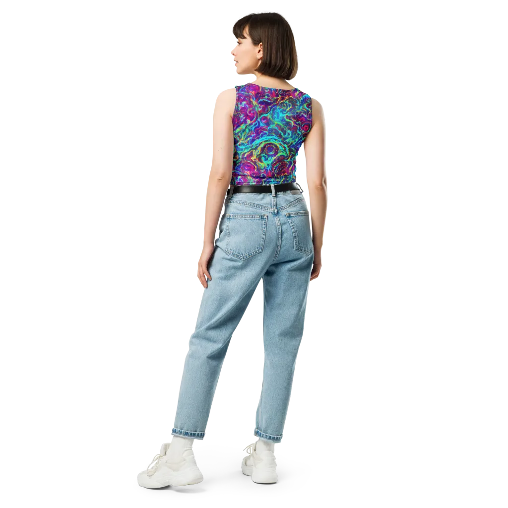 Surreal Riptide on Crop Top — Back