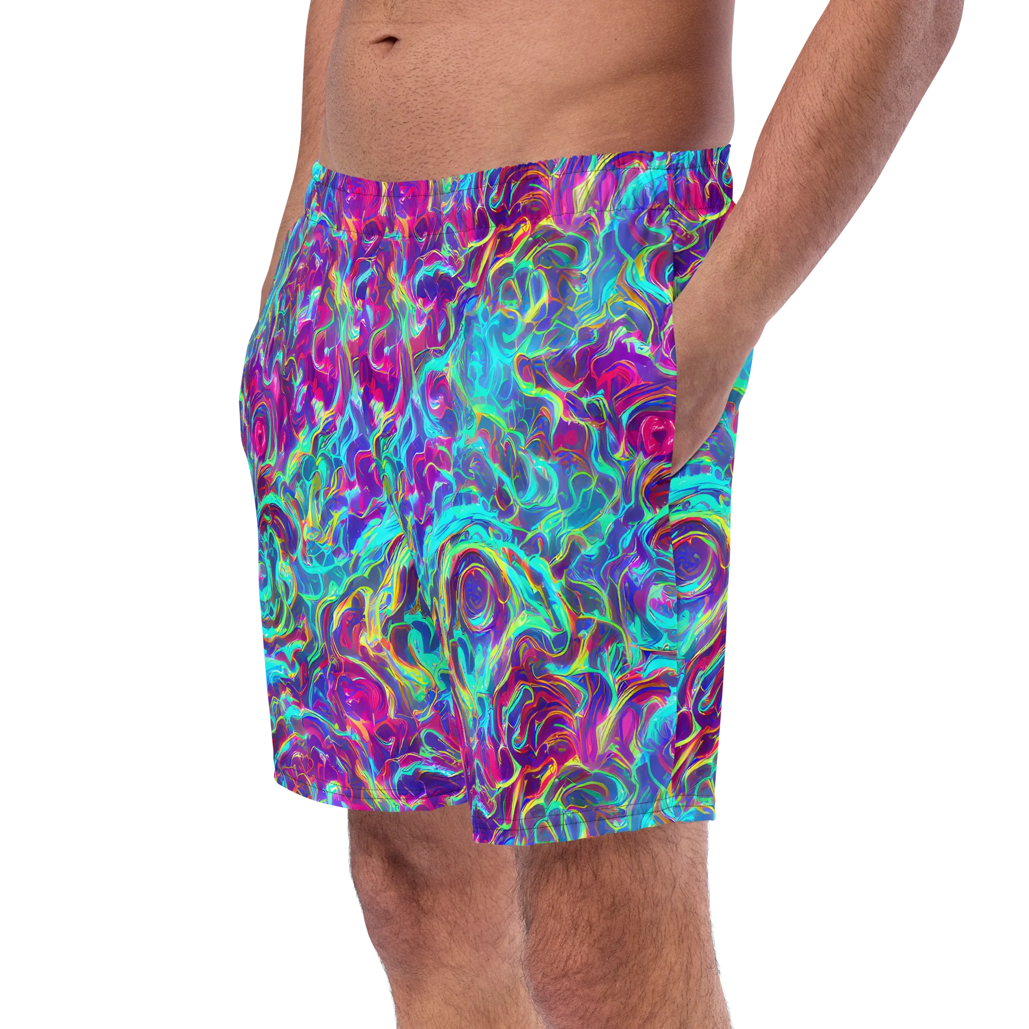 Surreal Riptide on Swim Trunks — Left Front