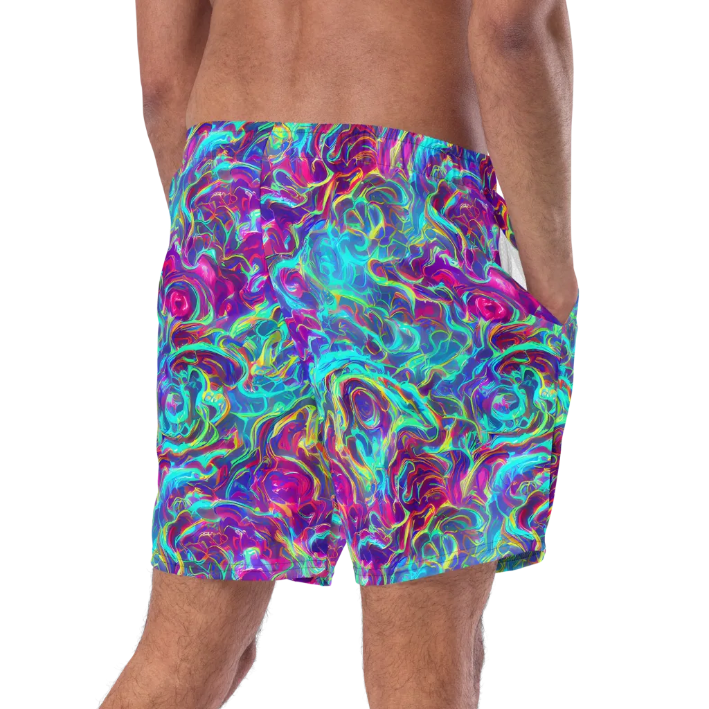 Surreal Riptide on Swim Trunks — Right Back