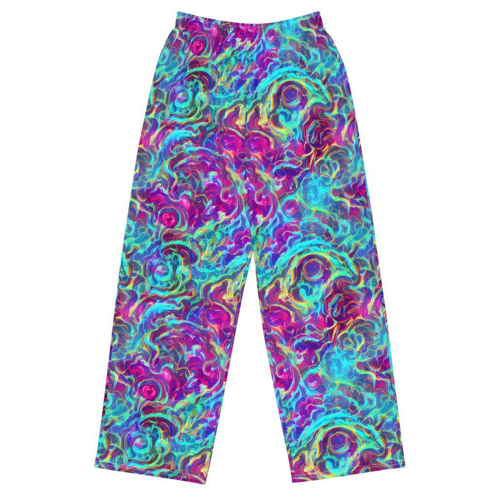 Surreal Riptide on Wide-Leg Pants — Front
