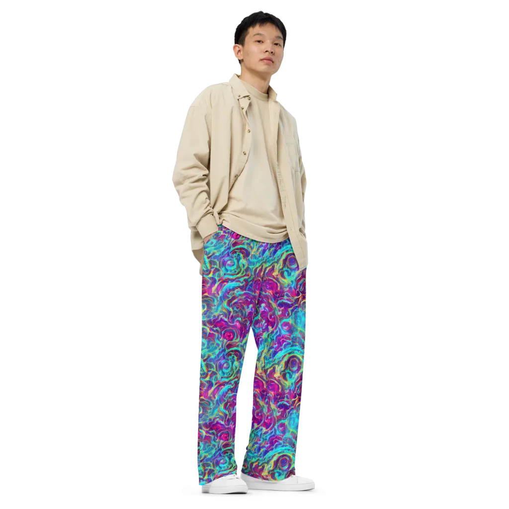 Surreal Riptide on Wide-Leg Pants — Right Front