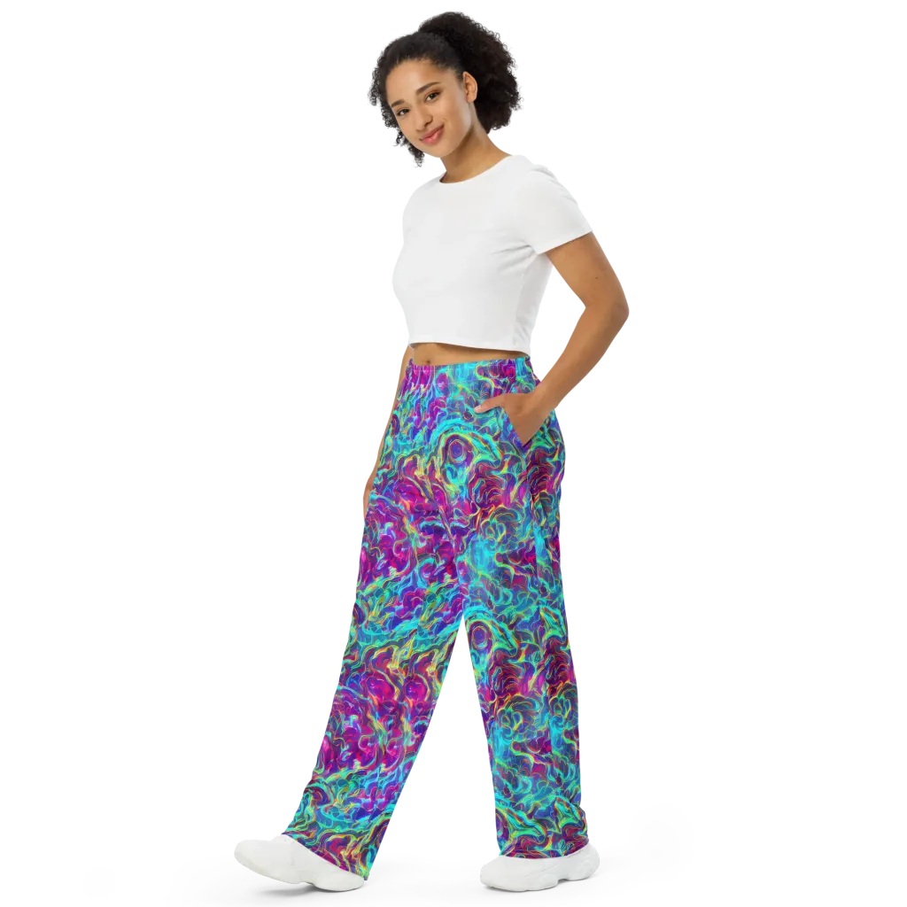 Surreal Riptide on Wide-Leg Pants — Left Front