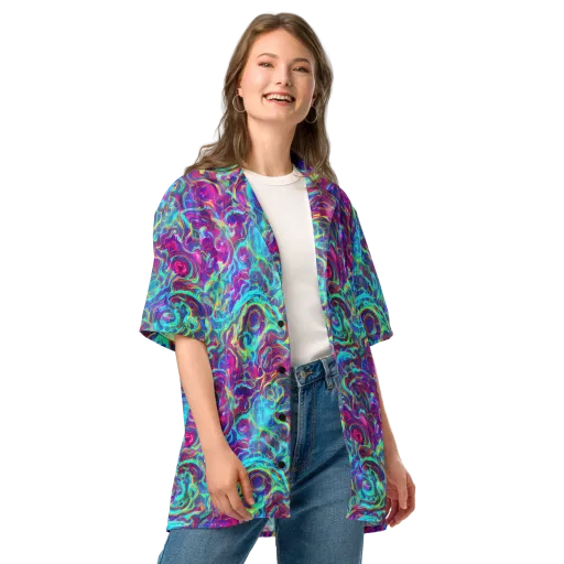 Surreal Riptide on a Button Shirt