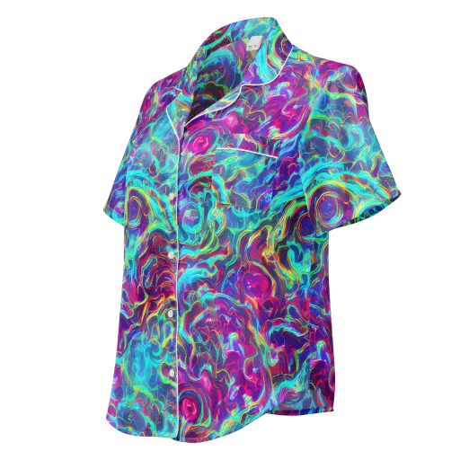 Surreal Riptide on a Women's Short Sleeve Pajama Top
