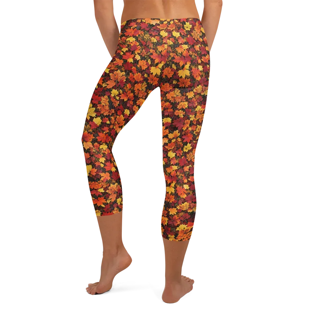 Autumn Canopy on Capri Leggings — Back
