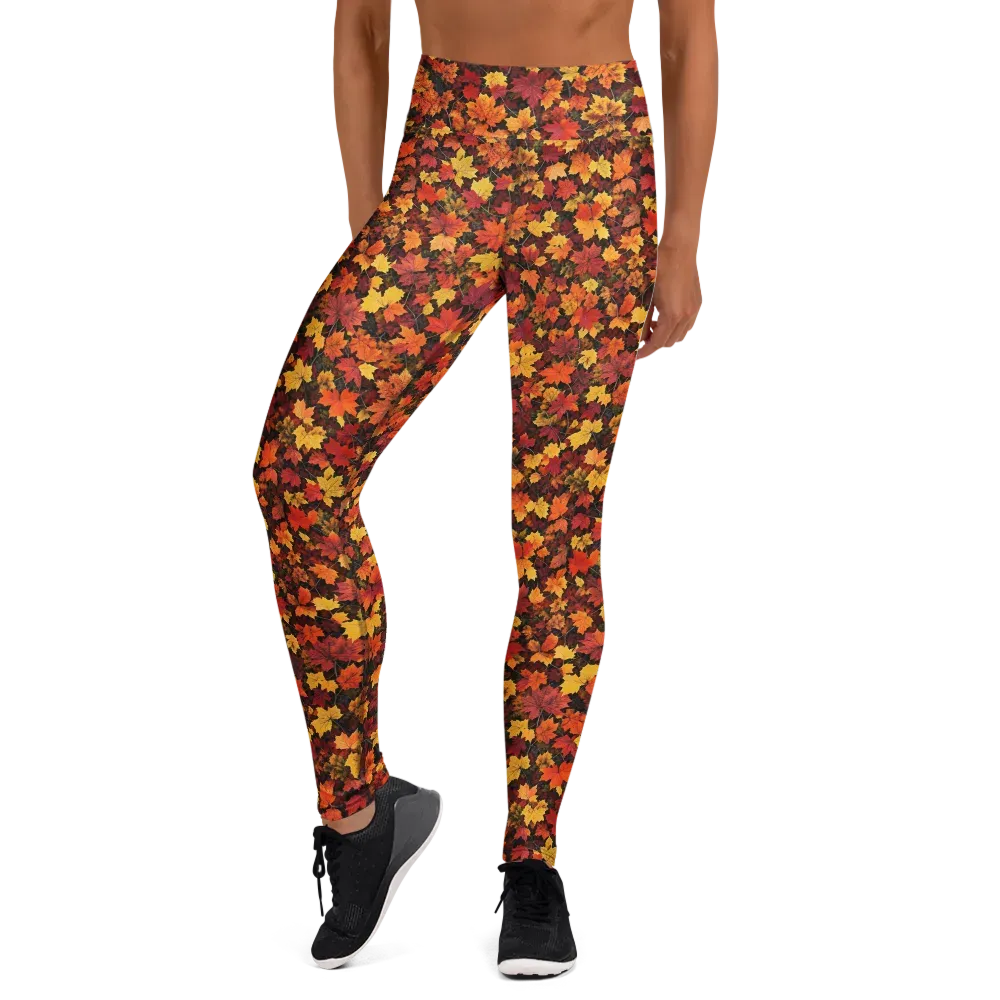 Autumn Canopy on Yoga Leggings — Front