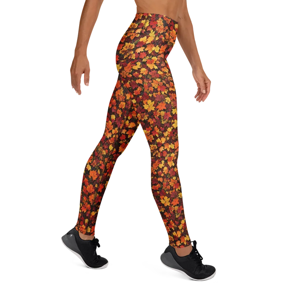 Autumn Canopy on Yoga Leggings — Right