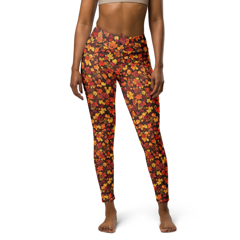 Autumn Canopy on Yoga Leggings — Front