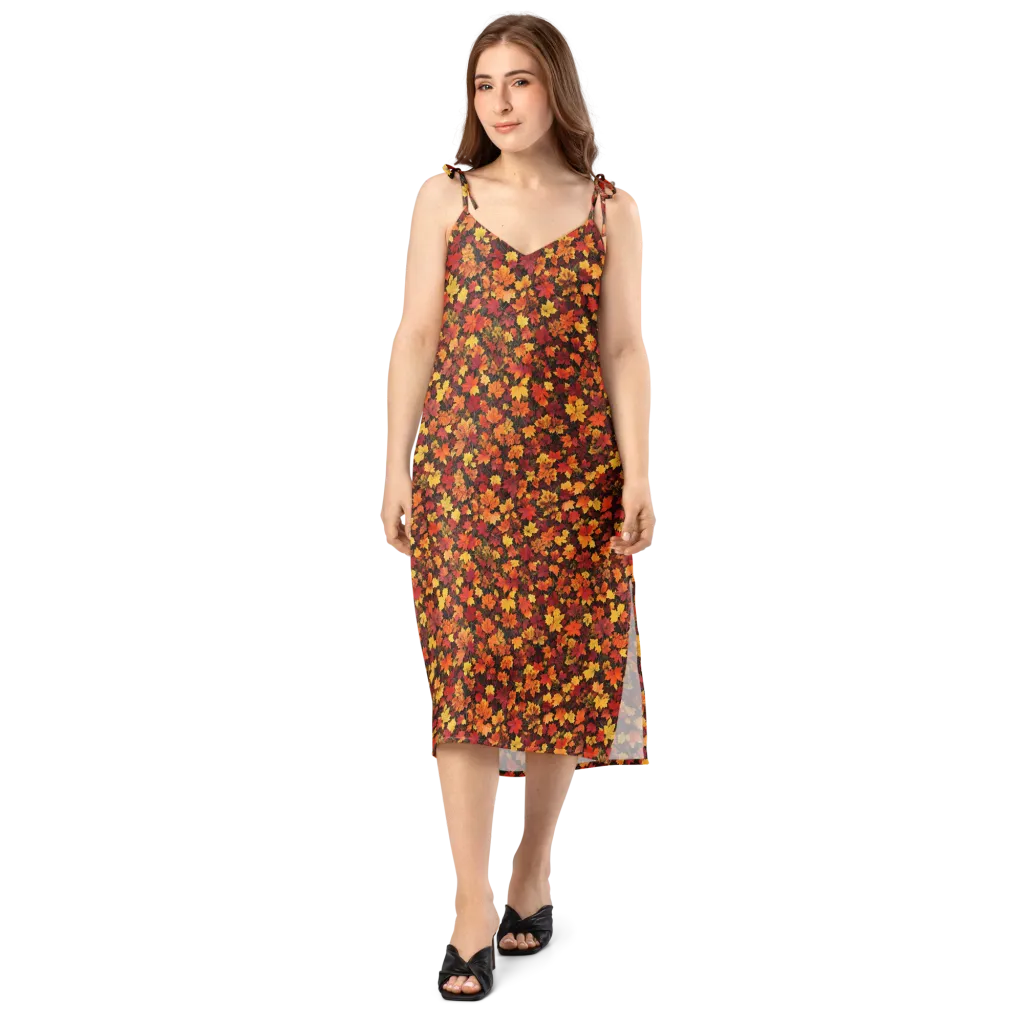 Autumn Canopy on Slip Dress — Front