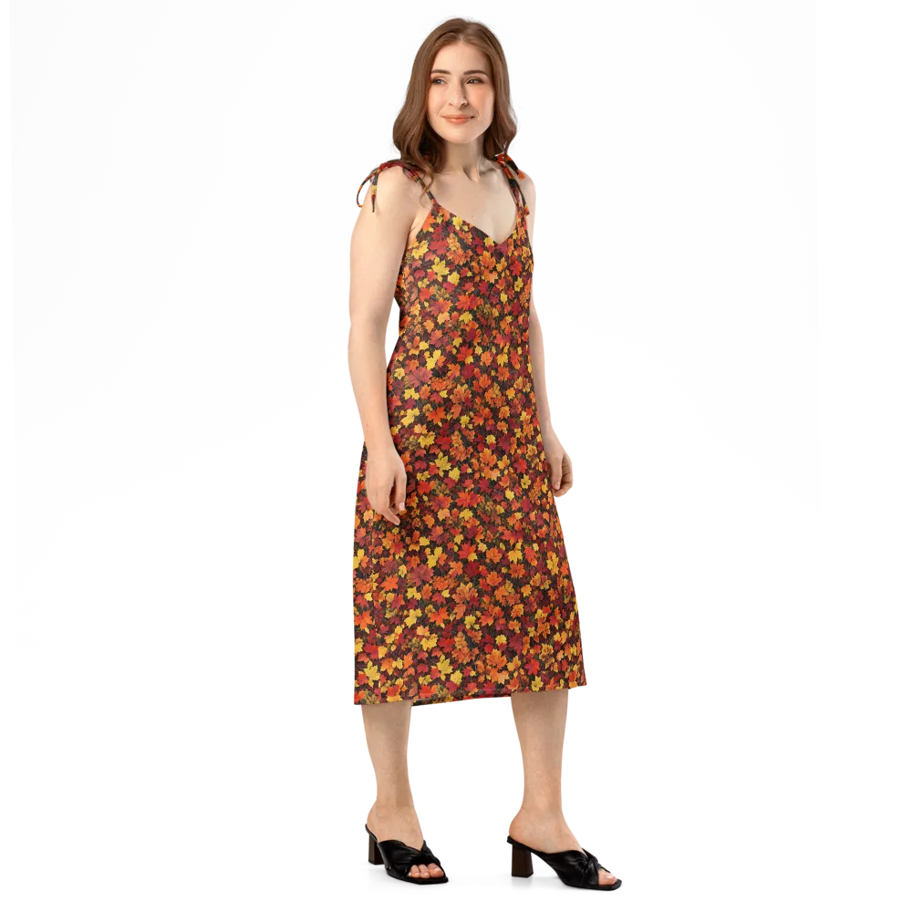 Autumn Canopy on Slip Dress — Right Front