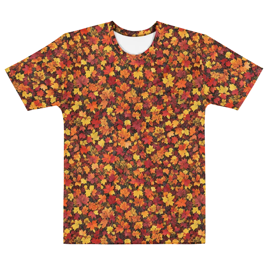 Autumn Canopy on Men's Cotton Crew Neck T-Shirt — Front