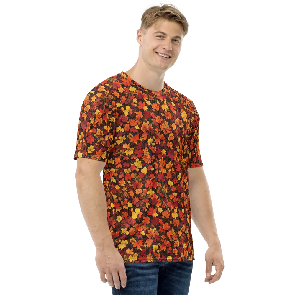 Autumn Canopy on Men's Crew Neck T-Shirt — Right