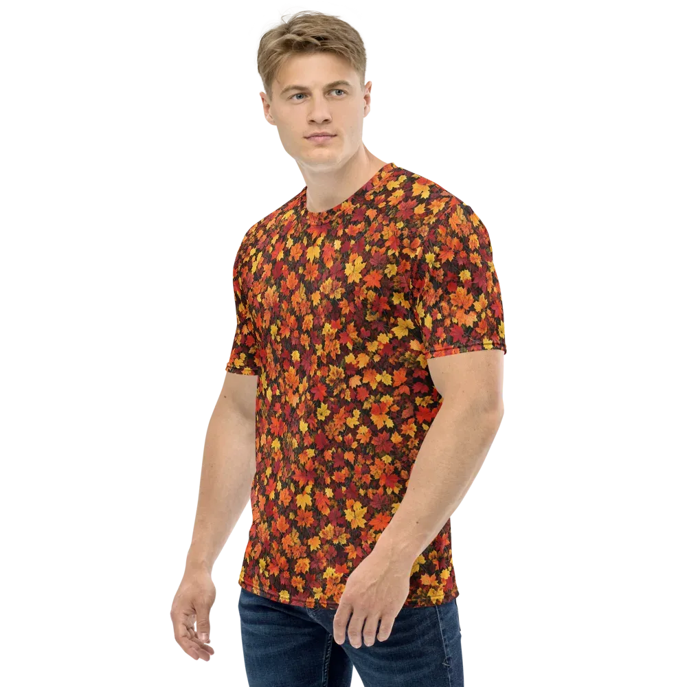 Autumn Canopy on Men's Crew Neck T-Shirt — Left