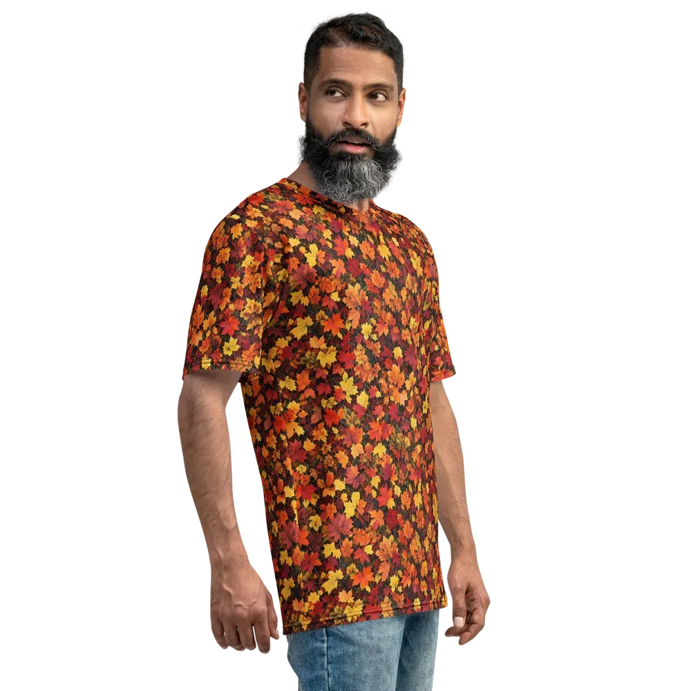 Autumn Canopy on Men's Crew Neck T-Shirt — Right