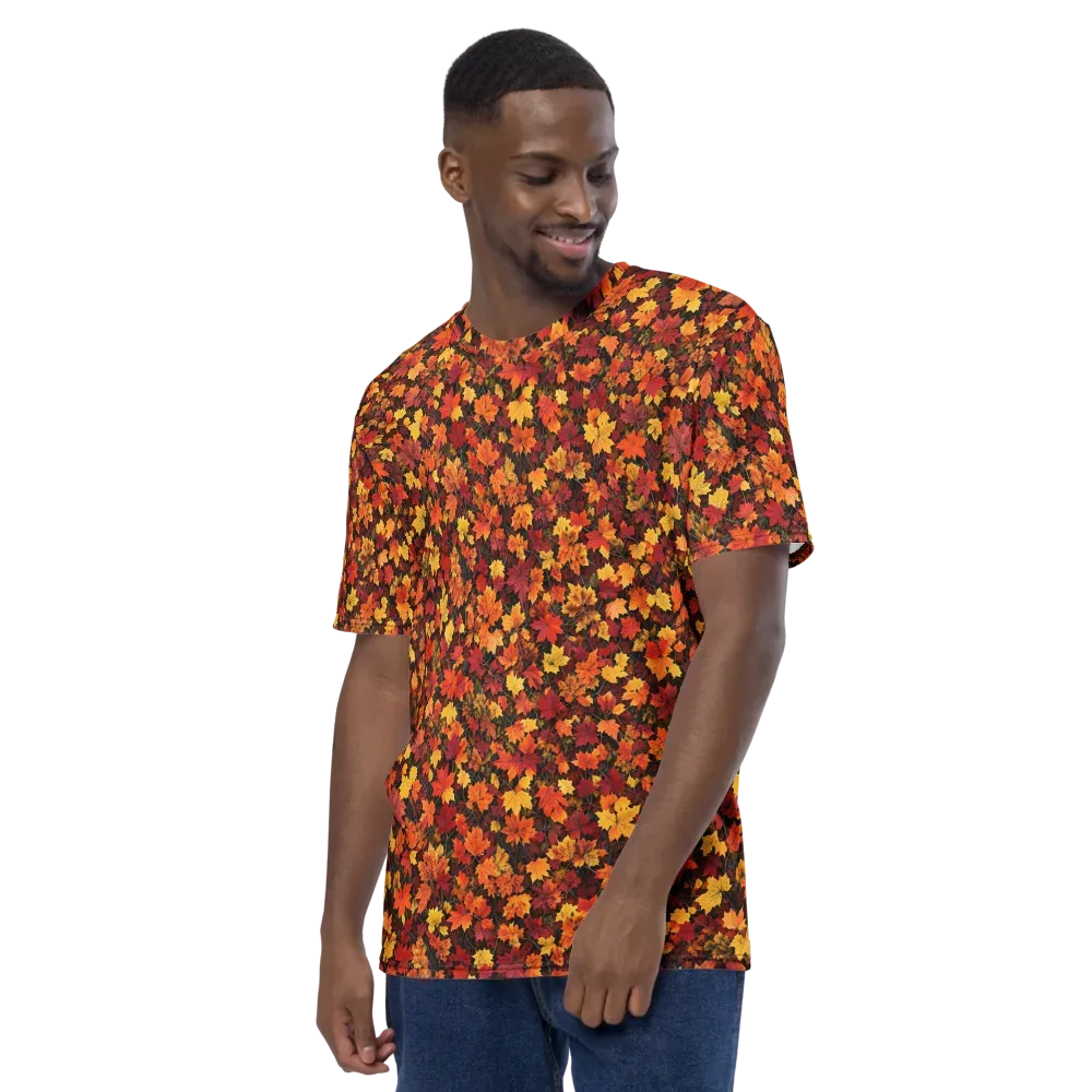 Autumn Canopy on Men's Crew Neck T-Shirt — Left
