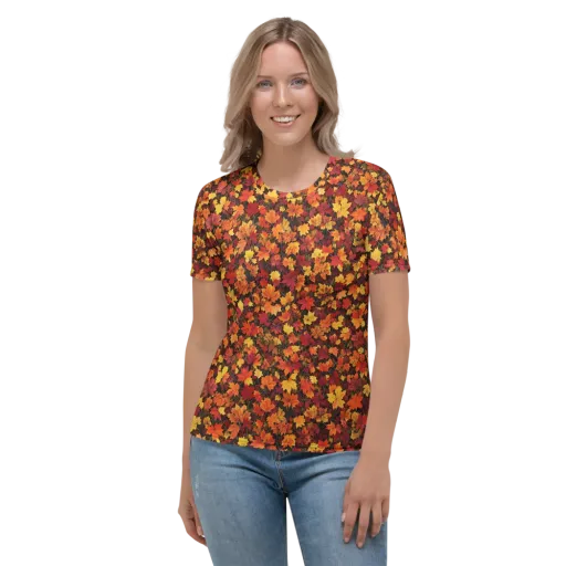 Autumn Canopy on a Women's Crew Neck T-Shirt
