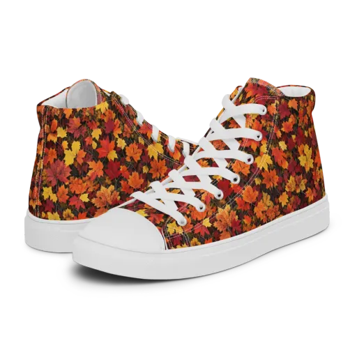 Autumn Canopy on a Women's High Top Canvas Shoes