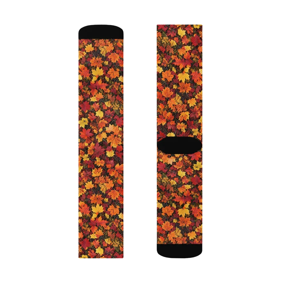 Autumn Canopy on Socks — Right Sock