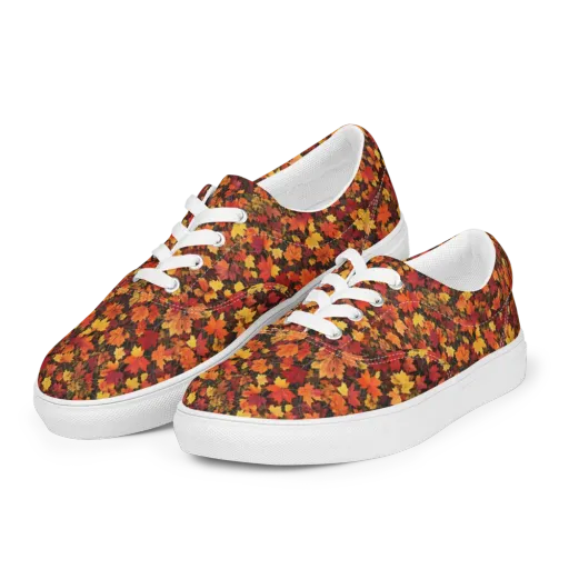 Autumn Canopy on a Men's Lace-Up Canvas Shoes