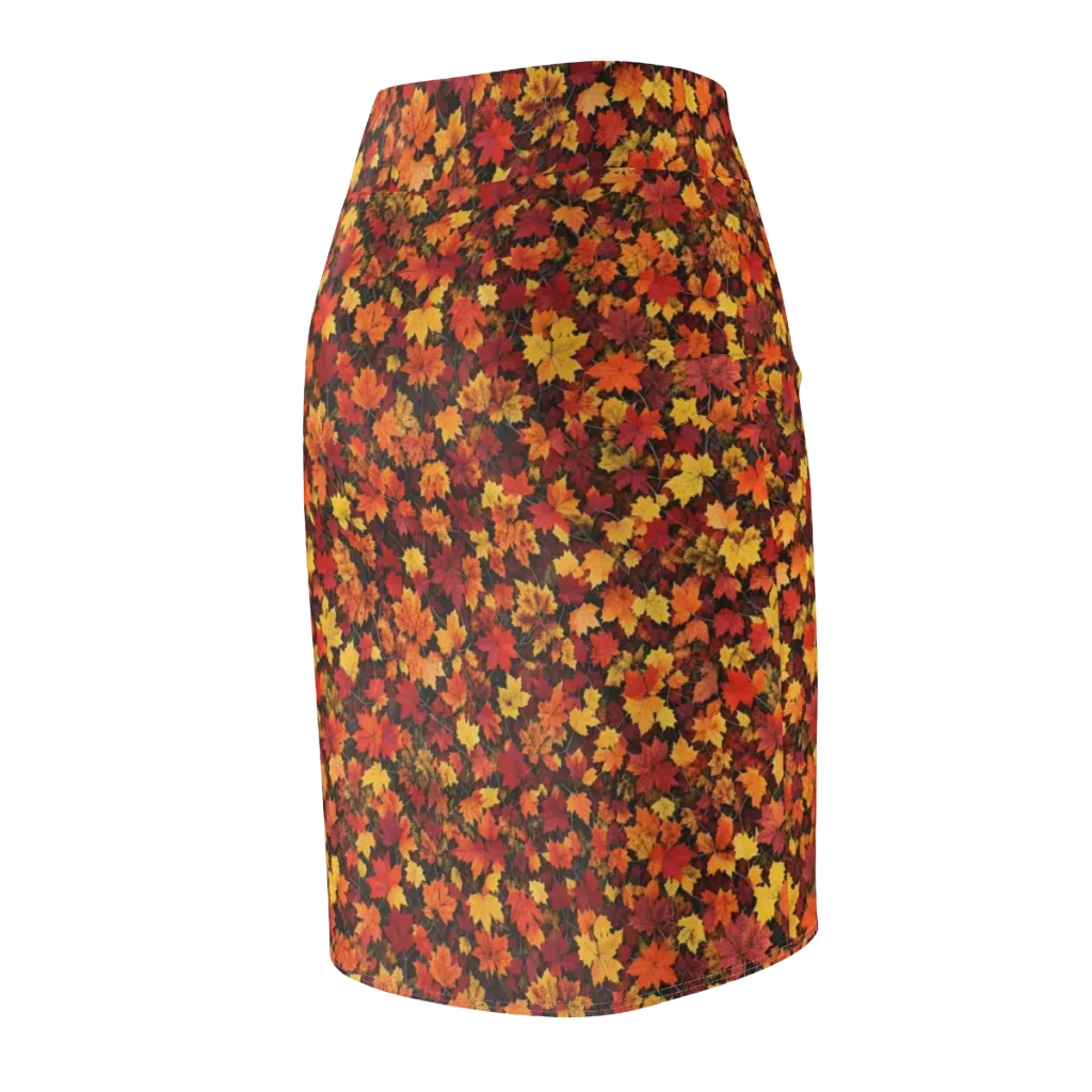 Autumn Canopy on Pencil Skirt — Back Side
