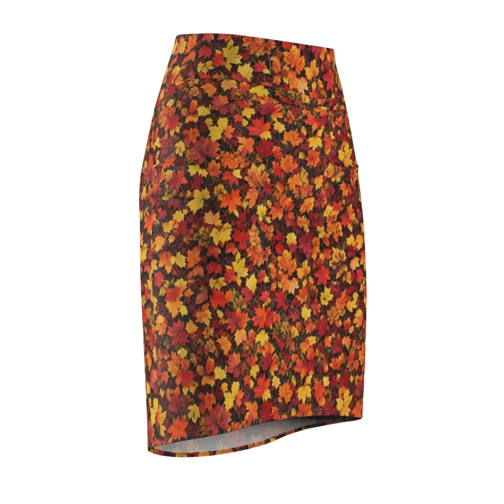 Autumn Canopy on Pencil Skirt — Front Side