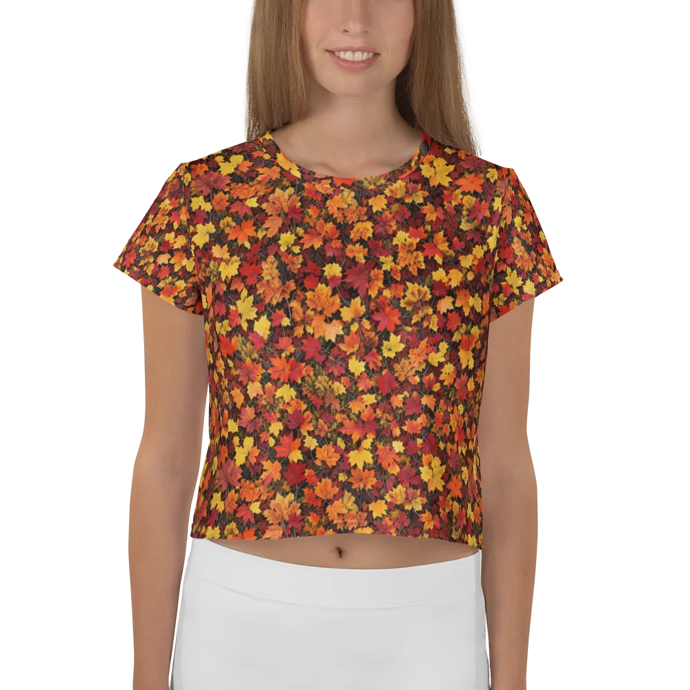 Autumn Canopy on Crop Tee — Front