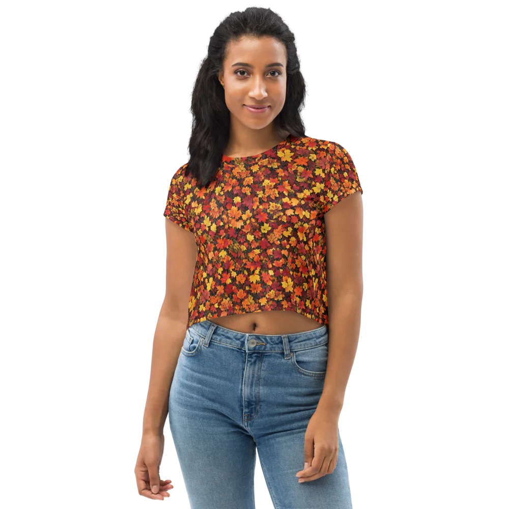 Autumn Canopy on Crop Tee — Front