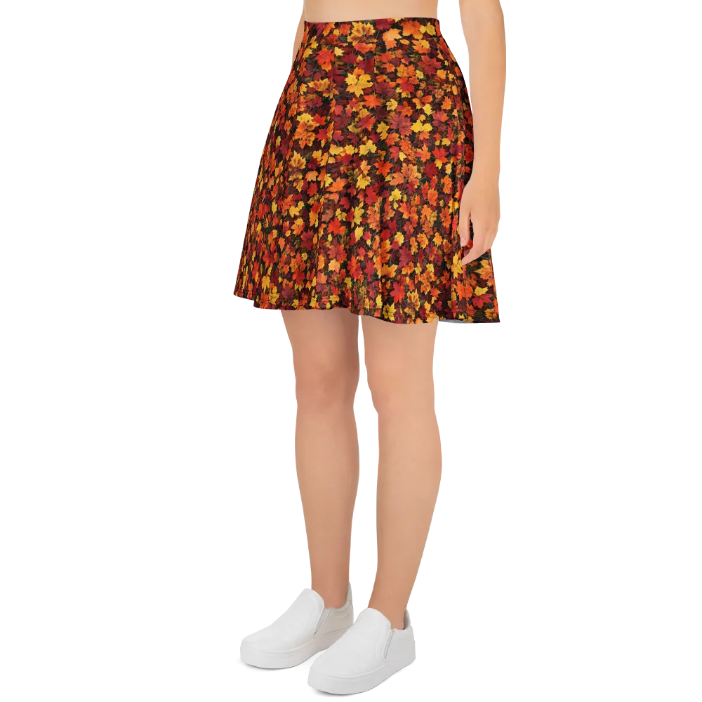Autumn Canopy on Skater Skirt — Left