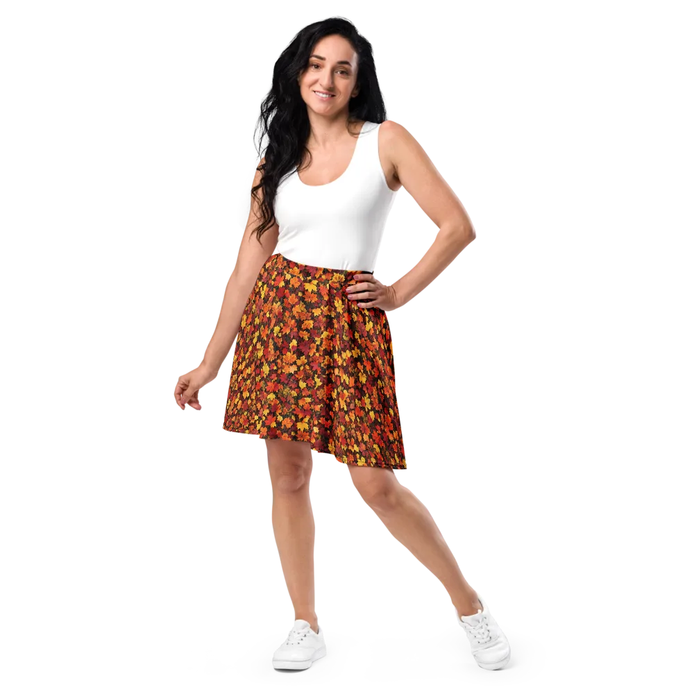 Autumn Canopy on Skater Skirt — Front