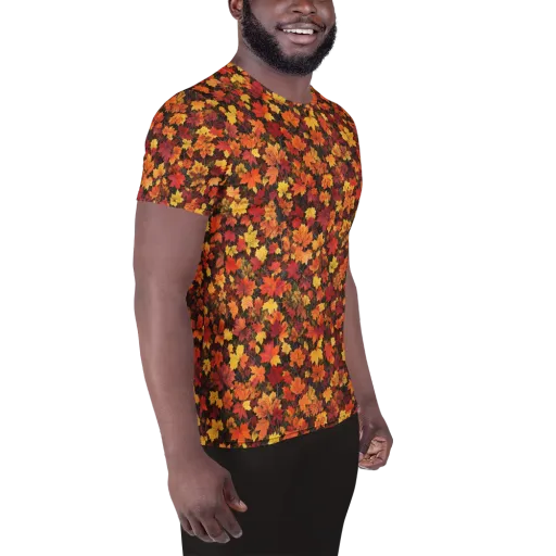 Autumn Canopy on a Men's Athletic T-Shirt