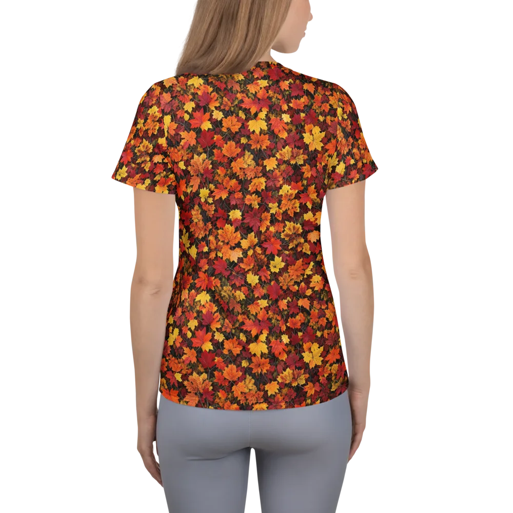 Autumn Canopy on Women's Athletic T-Shirt — Back