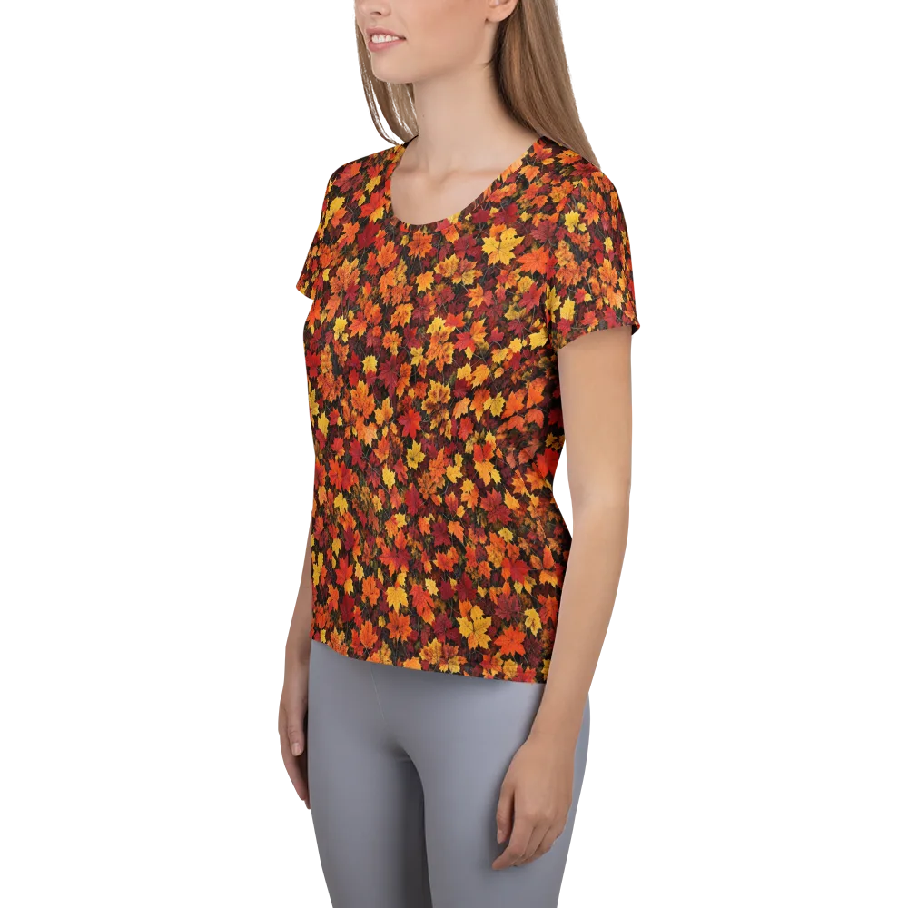 Autumn Canopy on Women's Athletic T-Shirt — Left