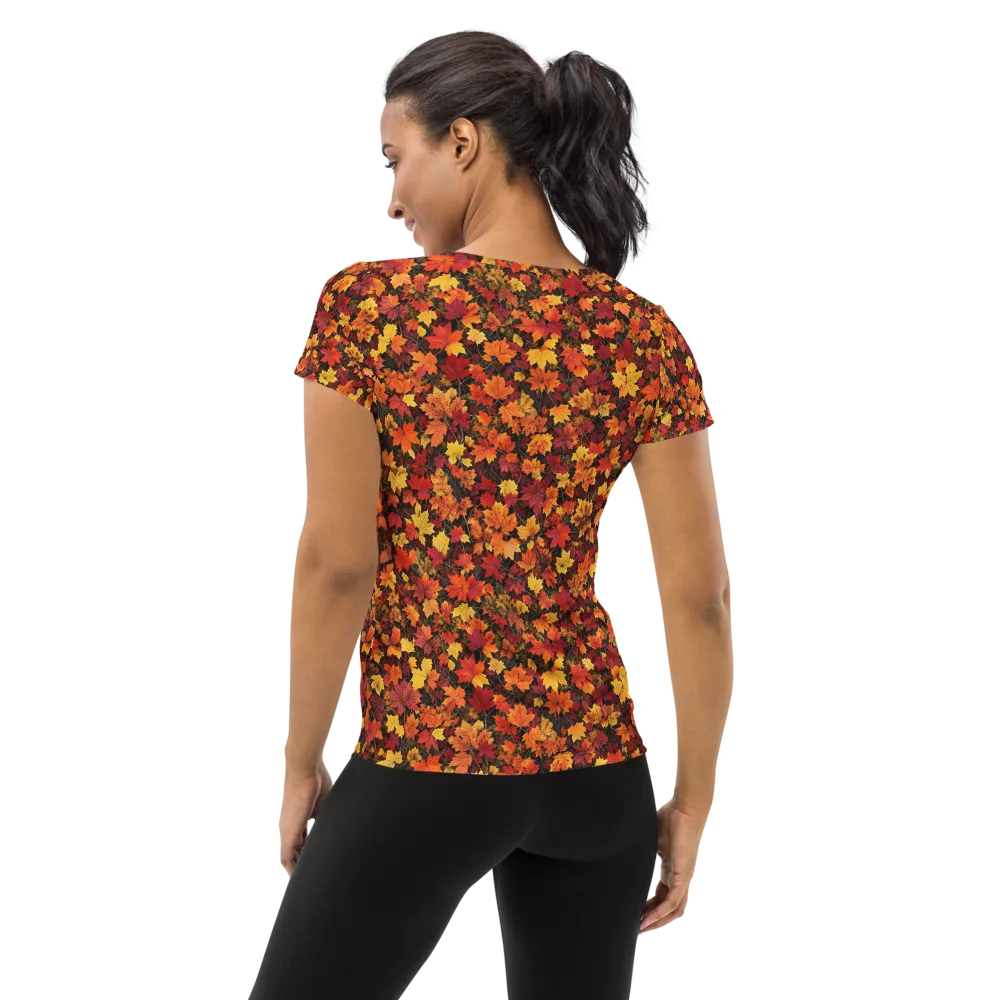 Autumn Canopy on Women's Athletic T-Shirt — Back