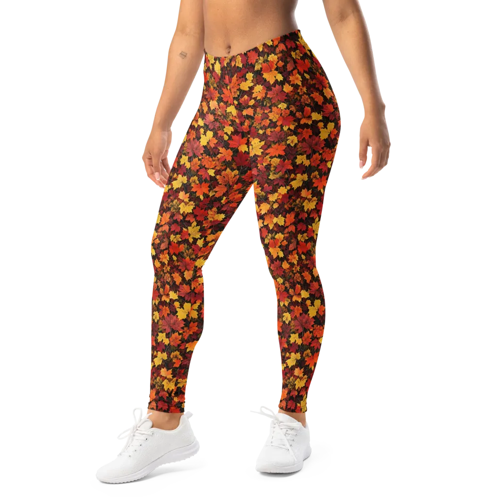 Autumn Canopy on Leggings — Left Front