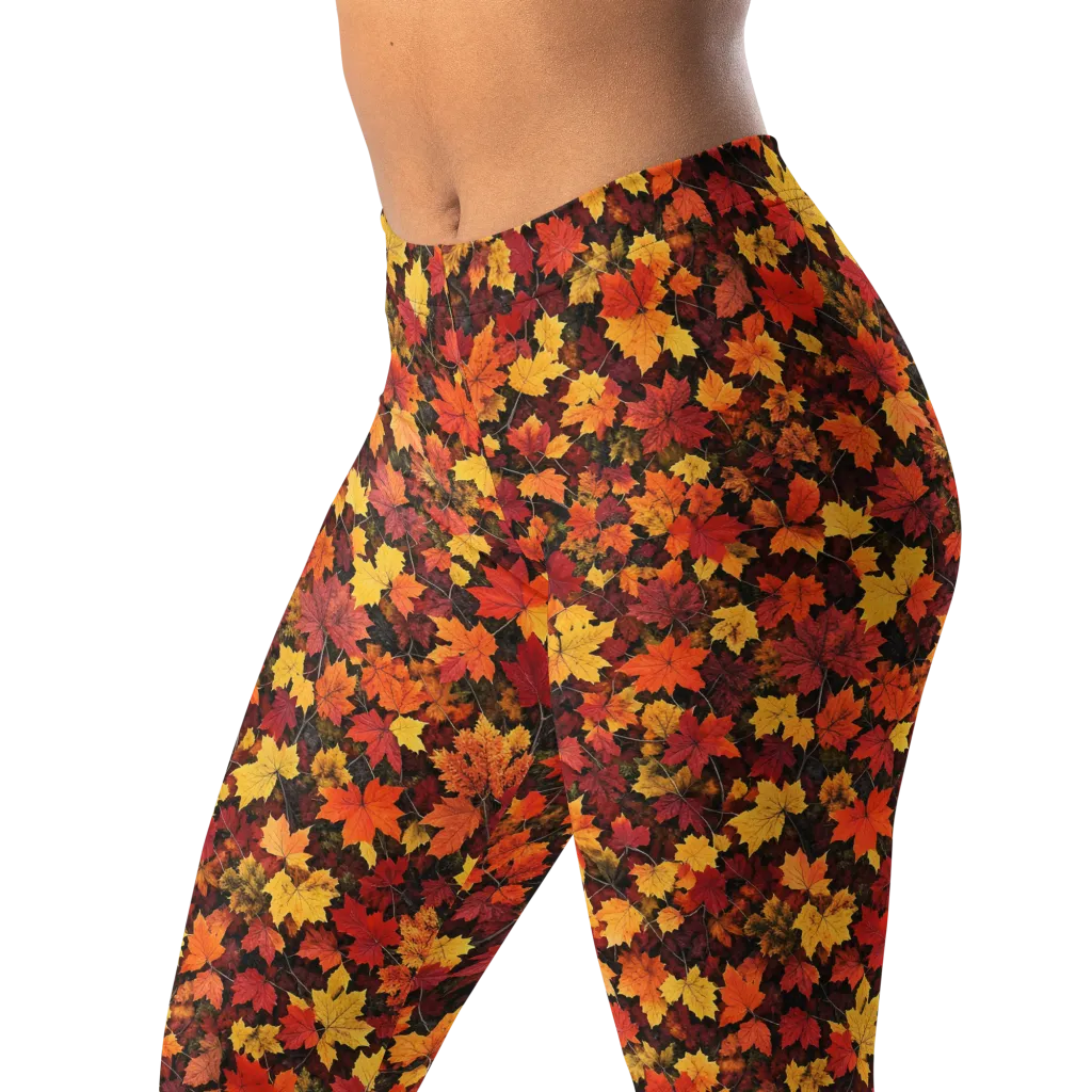Autumn Canopy on Leggings — Left Front