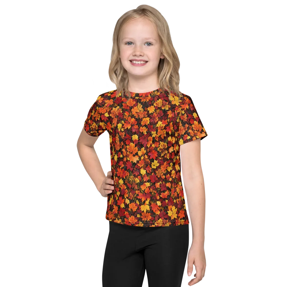 Autumn Canopy on Kids Crew Neck T-Shirt — Front
