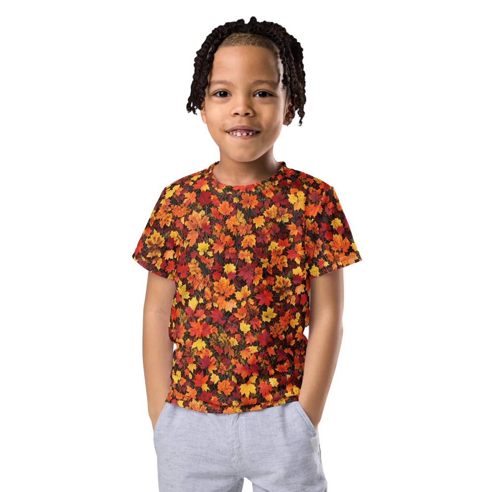 Autumn Canopy on Kids Crew Neck T-Shirt — Front