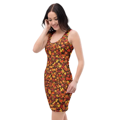 Autumn Canopy on a Bodycon Dress