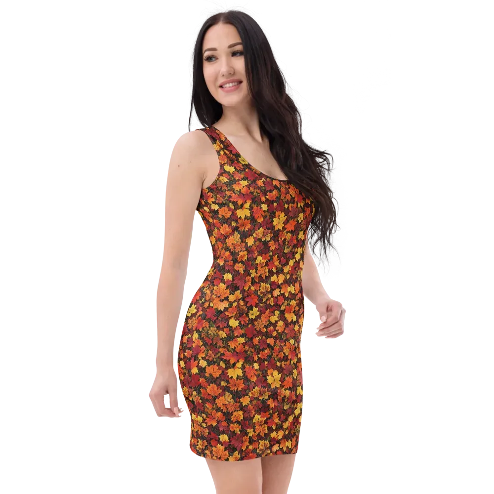 Autumn Canopy on Bodycon Dress — Right Front