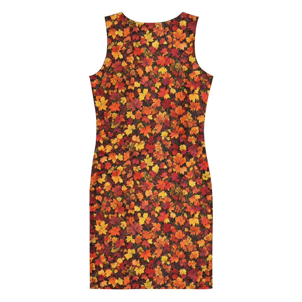Autumn Canopy on Bodycon Dress — Back