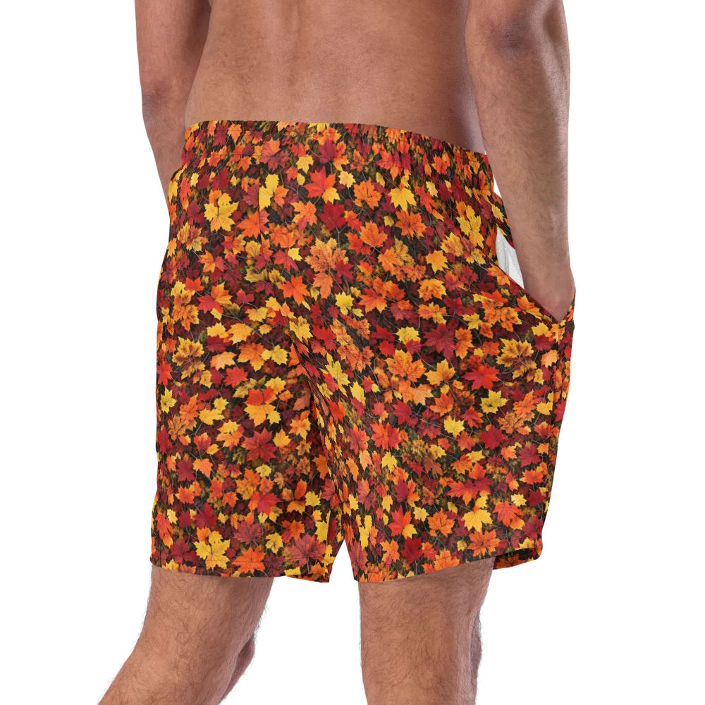 Autumn Canopy on Swim Trunks — Right Back