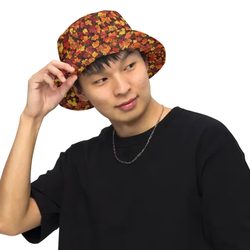 Autumn Canopy on a Reversible Bucket Hat