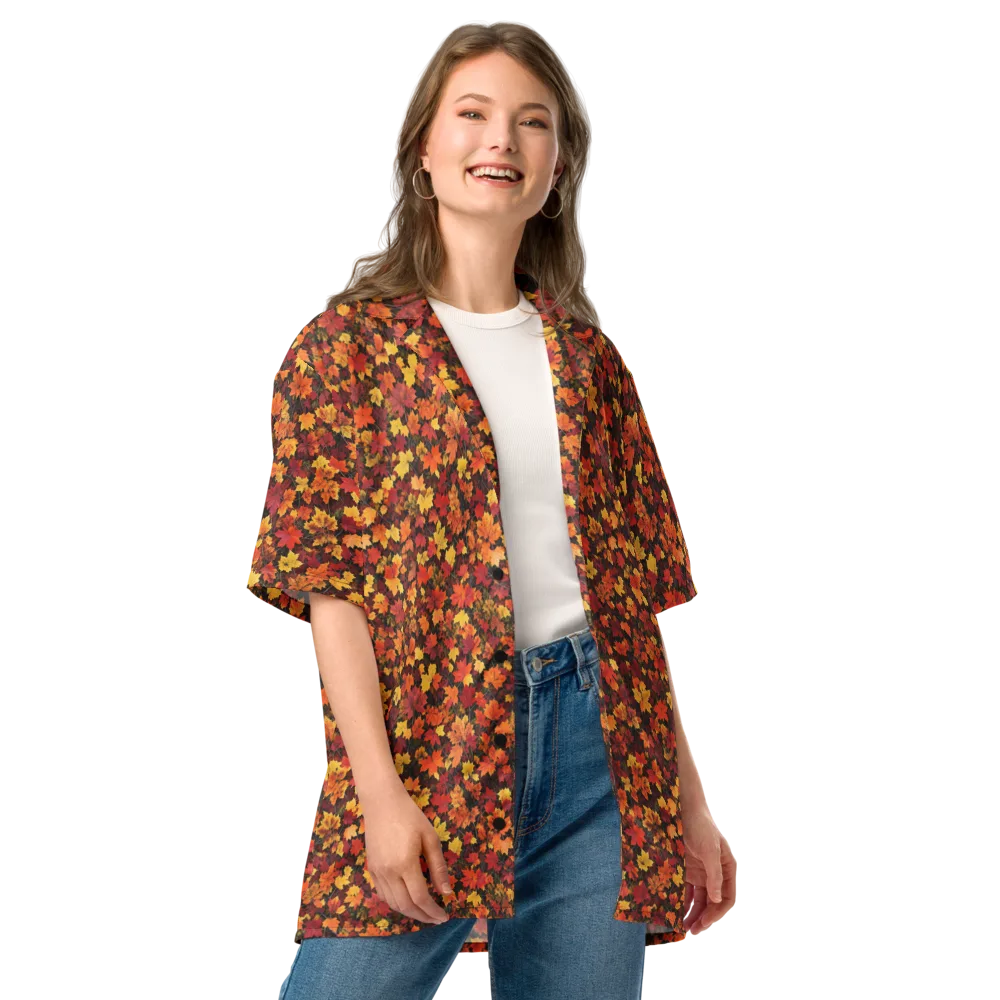 Autumn Canopy on Button Shirt — Front
