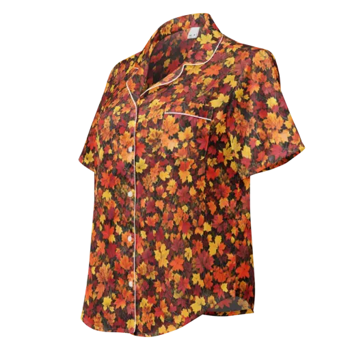 Autumn Canopy on a Women's Short Sleeve Pajama Top