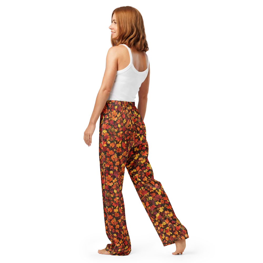 Autumn Canopy on Women's Pajama Pants — Back
