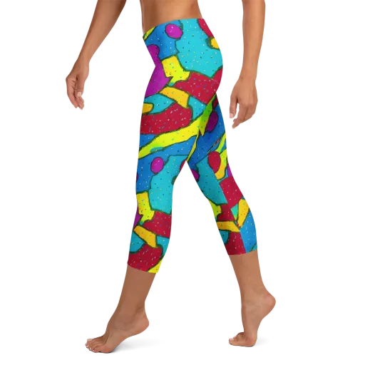 Pop Kaleidoscope on a Capri Leggings