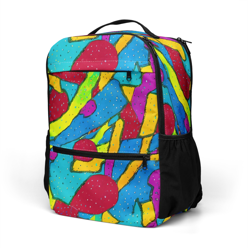 Pop Kaleidoscope on Utility Backpack — Left Front